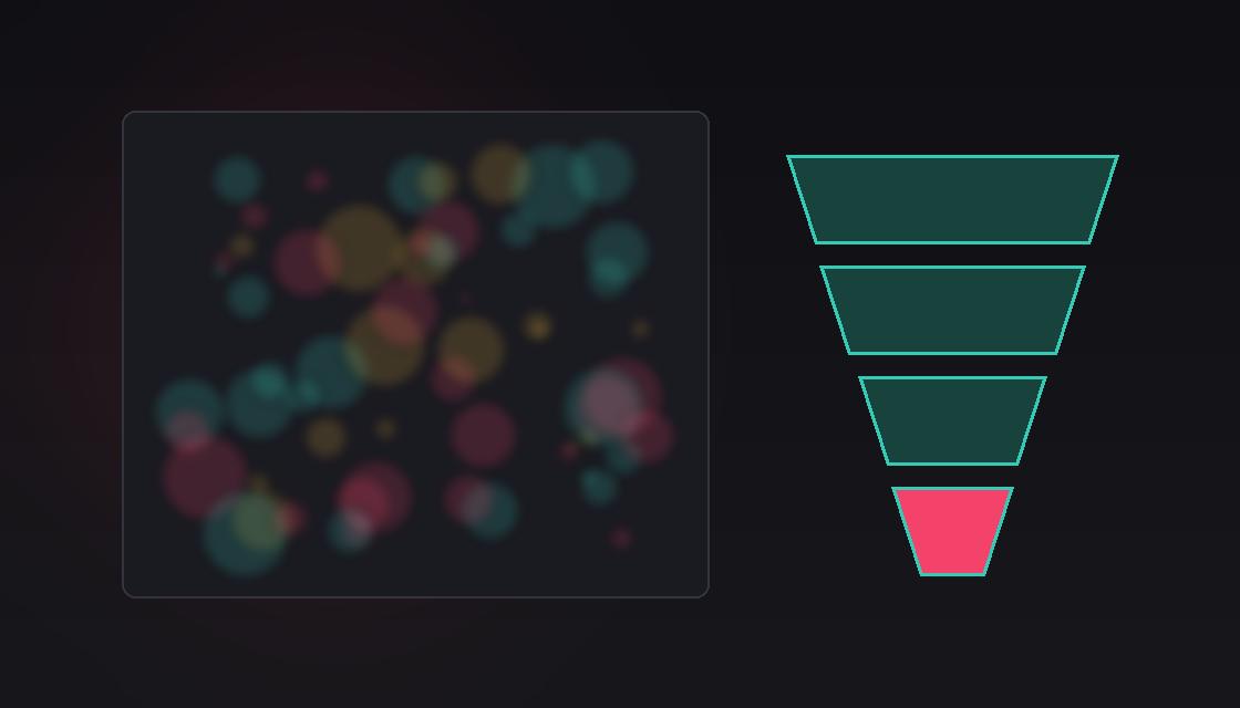 Heatmap and funnel analytics of a webpage under review on a large monitor
